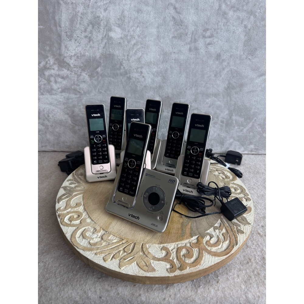VTech LS6425-3 Cordless Phone System6 Handsets HD Audio Answering Machine Silver